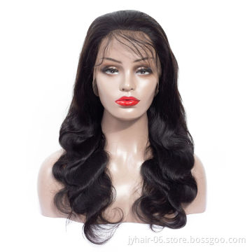 Eli Free Shipping Human Hair Wigs 100% remy Indian Human Hair Closure Wig Body wave 13X4 Lace Frontal Wig